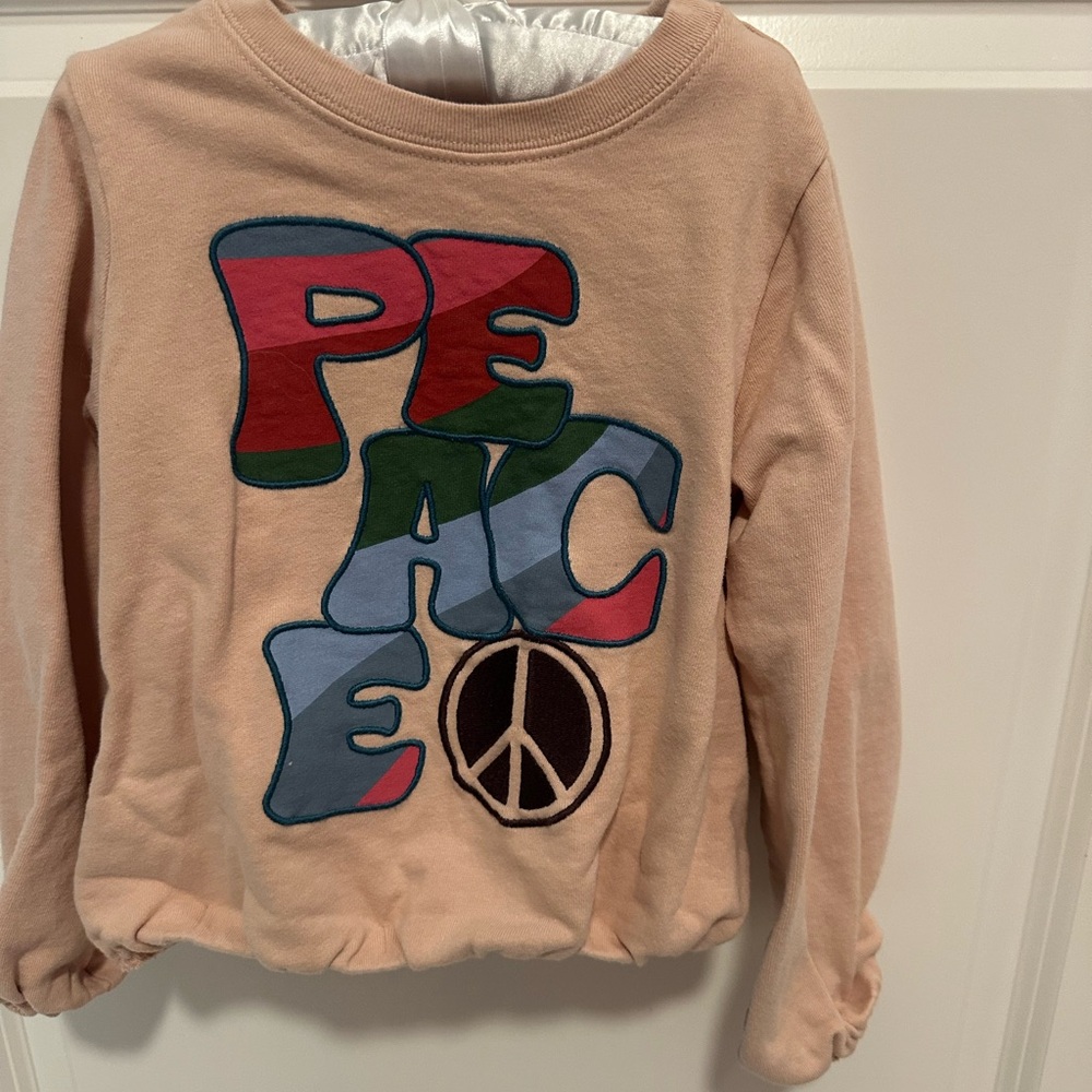 Peek Pink Pullover with Multicolor Embroidered Patch